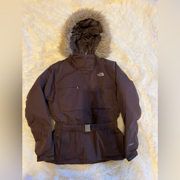 North Face Brown Parka Jacket - Picture 1 of 4